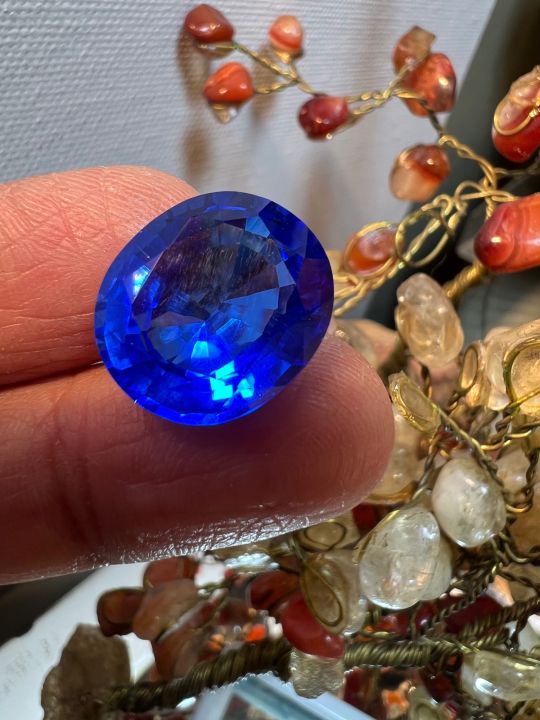 royal-blue-topaz-กะรัต-carats-12x10-มิลลิเมตรmm-1-เม็ด-สี-บลูโทพาส-พลอย-blue-topaz-culture-stone