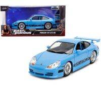 PORSCHE 911 GT3 RS LIGHT BLUE "FAST &amp; FURIOUS" 1:24 SCALE DIECAST MODEL CAR JADA #33667