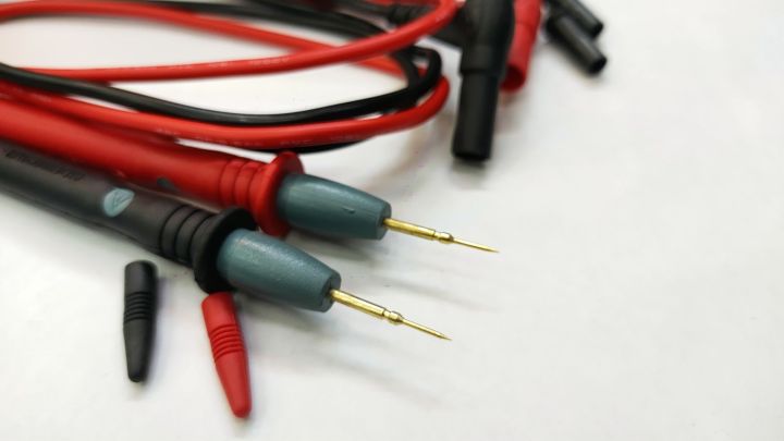สายมิเตอร์ปลายเข็มแหลม-สายมิเตอร์วัดไฟ-สายไฟใช้สำหรับมัลติมิเตอร์ทั่วไป-ได้ทุกรุ่น-ชุดสายวัดแบบคู่สายดำสายแดง-ยาว1ม-เกรดaaaคู่ละ70บาทรุ่น-สายมิเตอร์ปลายเข็มแหลมมากๆ