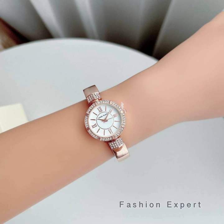 ของแท้100-นาฬิกาข้อมือ-anne-klein-womens-premium-crystal-accented-watch-and-bracelet-set