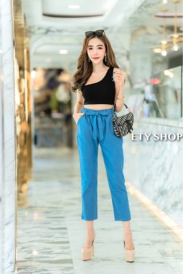 ETY SHOP 201#กางเกงผ้าฝ้ายขายาว NEW❗️กางเกงวอม Korea style มีกระเป๋า2ข้าง