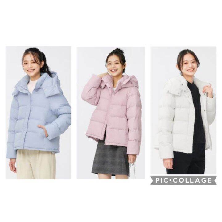 Gu Nhật Chính Hãng) Nữ - Áo Khoác Phao Có Mũ Dày Ép Nhiệt Nhẹ Siêu Ấm Heat  Padded Parka | Lazada.Vn
