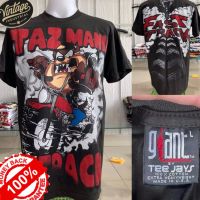 เสื้อยืดOVP พิมพ์ลาย TAZ MANIA สไตล์ปี90s ป้าย Giant by tee jays by pop comics