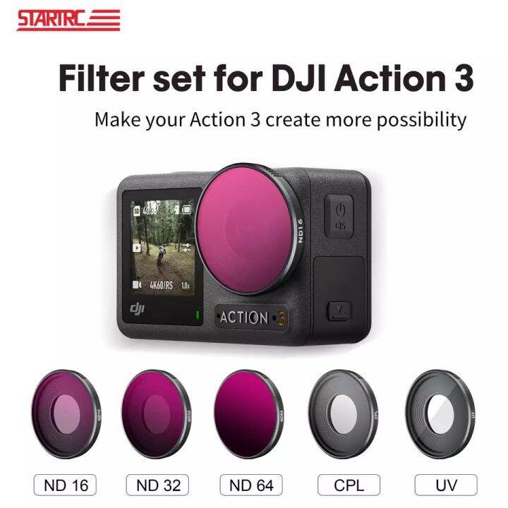 startrc-action-4-action-3-professional-camera-lens-uv-cpl-filter-nd16-nd32-nd62-nd-filters-kit-for-dji-action-3-4-camera-sport-accessories