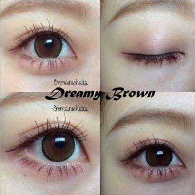 Mini Dreamy Brown (ขนาด14.2) มีค่าสายตาและสายตาปกติ คอนแทคเลนส์ Kitty Kawaii