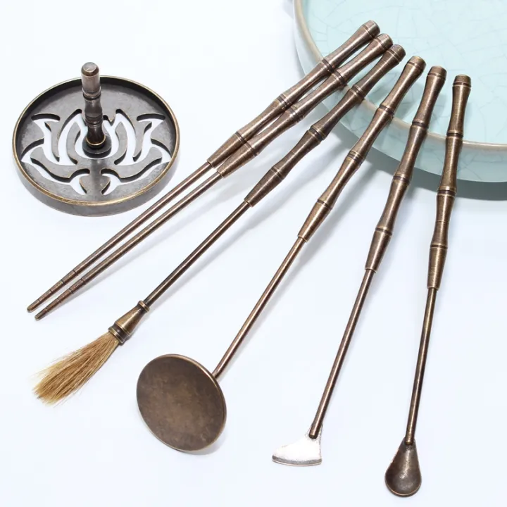 BronzeMade Old Incense Burner Set Incense Burner Tool Appliance Gray