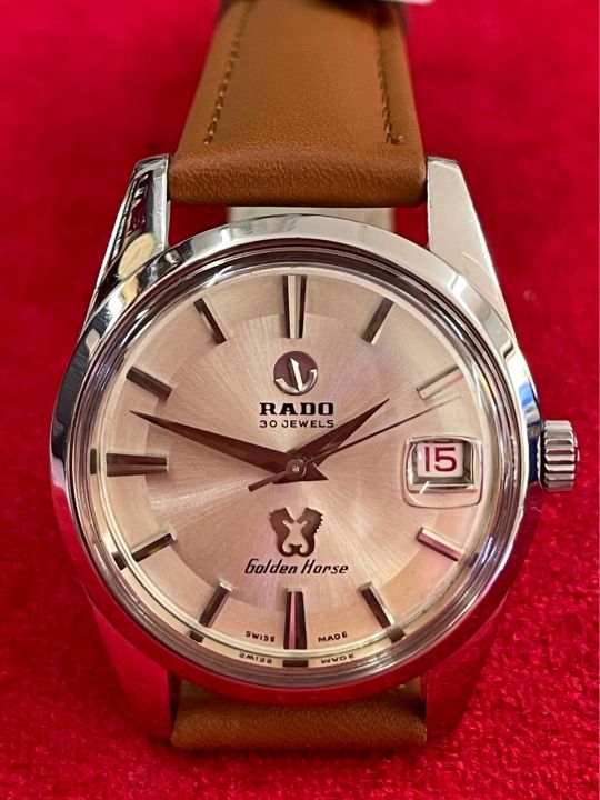 rado-ม้าเงิน-30-jewels-golden-horse-automatic-ตัวเรือนสแตนเลส-นาฬิกาผู้ชาย-นาฬิกามือสองของแท้