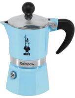 Bialetti Moka Pot Rainbow 3 cups light blue หม้อต้มกาแฟ บีเลตติ แท้ รุ่น เรนโบว์ 3 คัพ สีฟ้าอ่อน