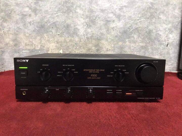 SONY INTEGRATED STEREO AMPLIFIER TA-F500 MADE IN JAPAN ใช้ไฟ 100 V