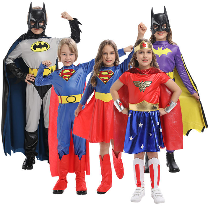 Festival Children Clothes Anime Hero Costume Masquerade Stage Performance  Superman Batman Clothes | Lazada