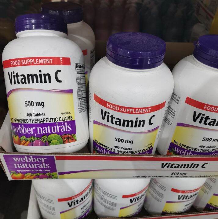 Vitamin C Authentic Webber Naturals™ 500mg 400 tablets (2024 expiration