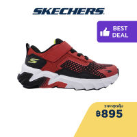 Skechers สเก็ตเชอร์ส รองเท้าเด็กผู้ชาย รองเท้าผ้าใบ Boys Elite Sport Thread Shoes - 403960L-RDBK Machine Washable