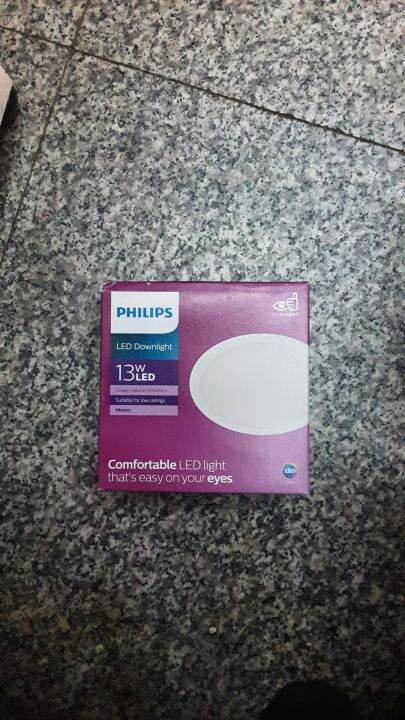 ดาวไลท์-โคมฝั่งฝ้า-led-แสงส้ม-5นิ้ว-กลม-philips-led-downlight-13w-led-warm-white