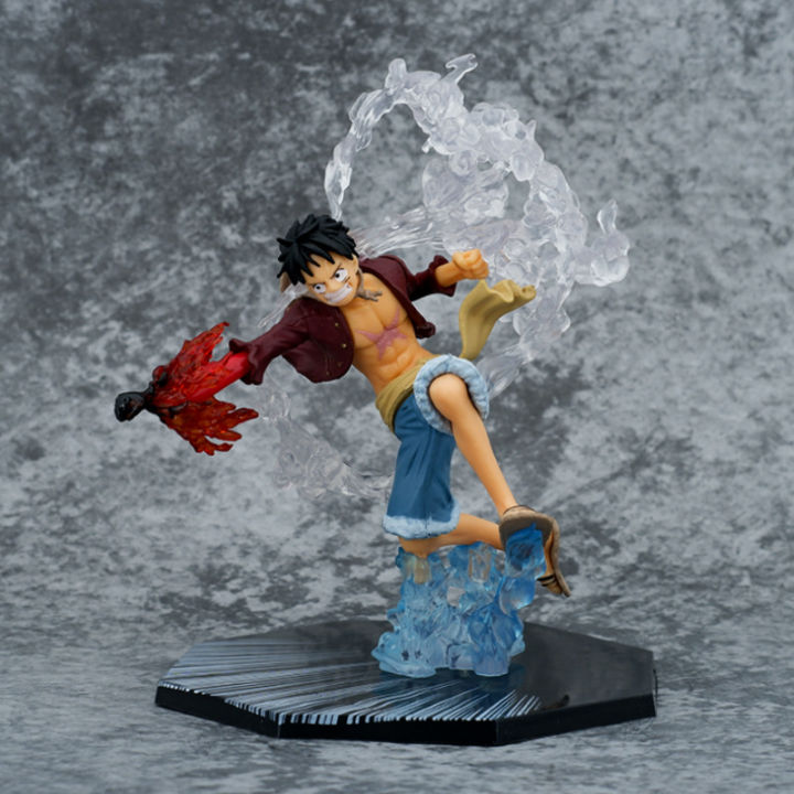 One Piece Anime Garage Kits Luffy Figure Combat Series Fire Fists Luffy ...