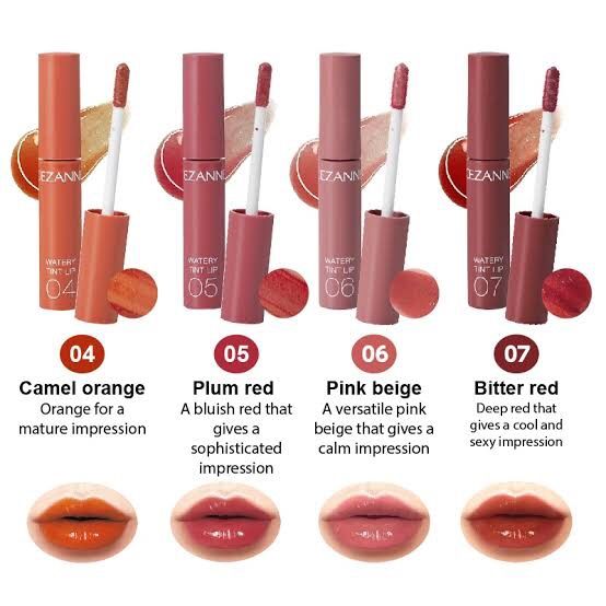 cezanne-watery-tint-lip-ลิปทินท์ผสมออยล์-ให้เติมแต่งริมฝีปากด้วยความชุ่มชื้น-ริมฝีปากฉ่ำวาว