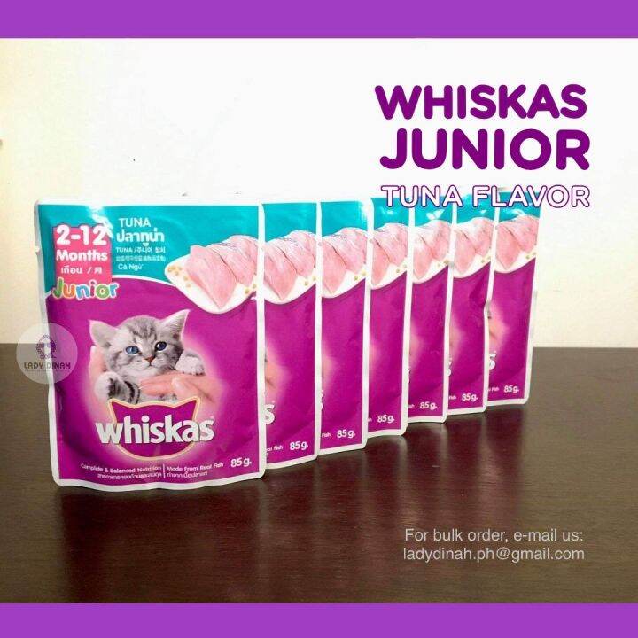 Whiskas Junior 212 months (Tuna/Mackerel Flavor) 85g x 7 pouches