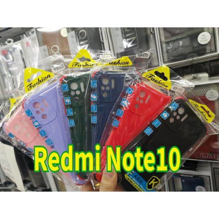 redmi-note10-พร้-อมส่งในไทย-เคสtpu-นิ่ม-สี-พื้น-ปุ่ม-สี-for-redmi-note10-5g-redmi-note10pro-redmi-note-10-pro-redmi-note10s-redmi-note10