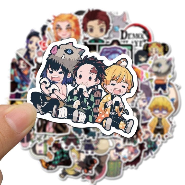 sticker-สติ๊กเกอร์-ดาบพิฆาตอสูร-h-14-50ชิ้น-ดาบพิฆาต-ทันจิโร่-ดาบอสูร-demon-slayer-ผ้าคลุม-เนะสึโกะ-เนสึโกะ-เซนเนสึ-ดาบ