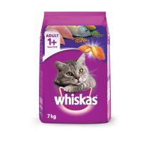 อาหารแมว สำเร็จรูปชนิดเม็ด Whiskas ADULT 1+  รสปลาทู ขนาด 7กิโลกรัม