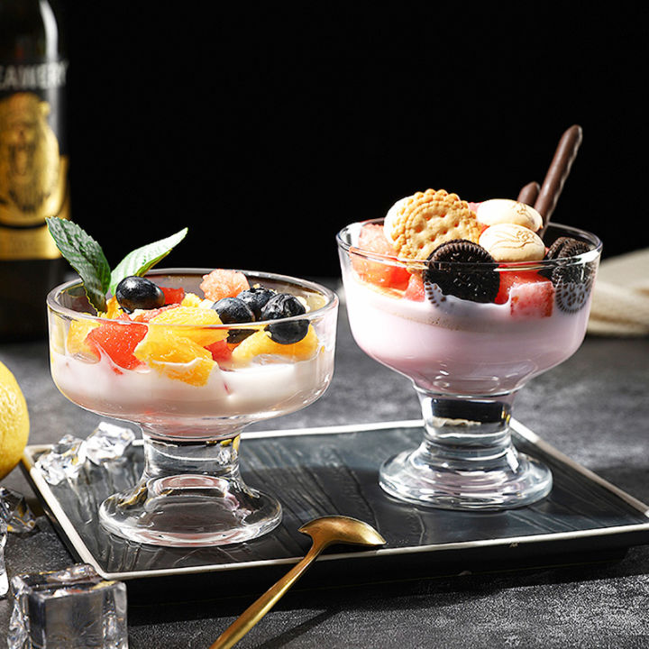 Glass Dessert Cups  200ml Best Ice Cream Goblet