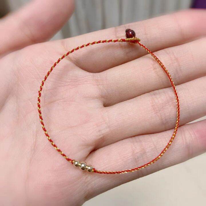 Lucky us10k gold and string jewelry bracelet Lazada PH