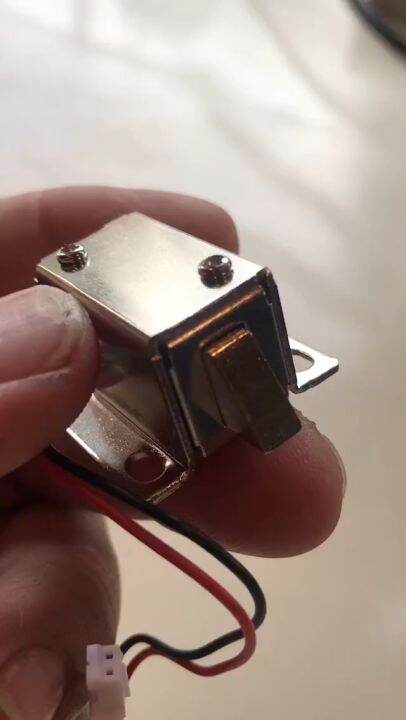 กลอนไฟฟ้า Solenoid Electromagnetic Door Lock DC 12V 600 mA สำหรับ ...