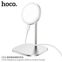 ตัวชาร์จ Hoco รุ่น CW32 แท่นชาร์จไร้สายแม่เหล็ก แบบตั้งโต๊ะ รองรับ Wireless Charger 15W / Logettic