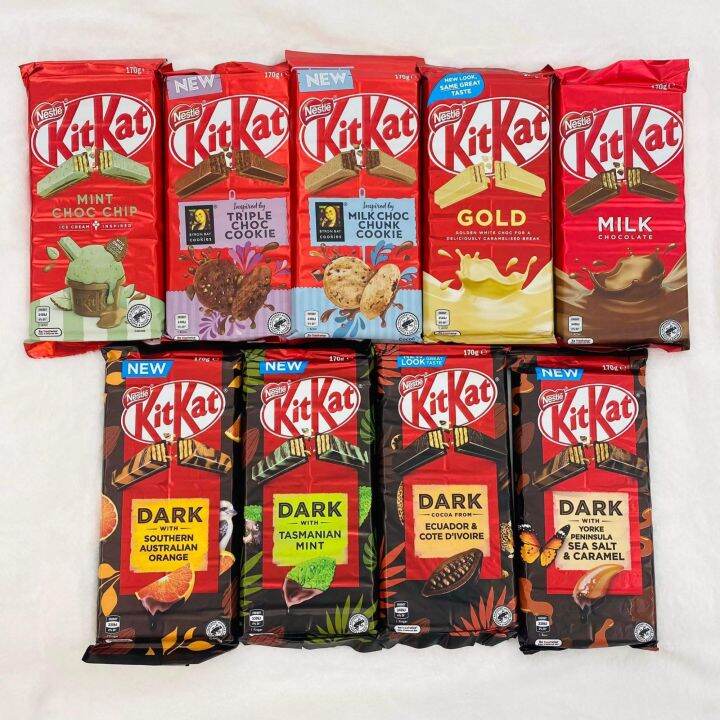 Kitkat Bars (Milk Chocolate, Gold, Mint Choc Chip, Triple Choc Cookie