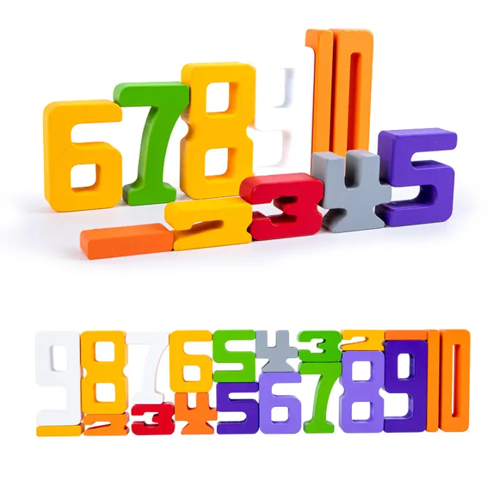 『28Pcs Montessori Number Blocks, STEM Math Building Stacking Blocks Set
