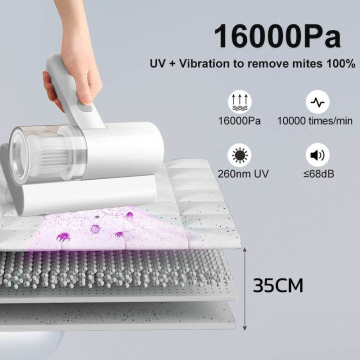 AmazeFan Dust mite Vacuum Handheld wireless rechargeable HEPA filter UV mite Dust mite removal