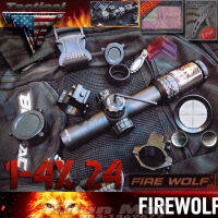 กล้อง FIREWOLF 1-4X 24  พรีเมี่ยมเกรด เลนส์ใสเปิดตัวงานใหม่ จากค่ายหมาป่า‼️