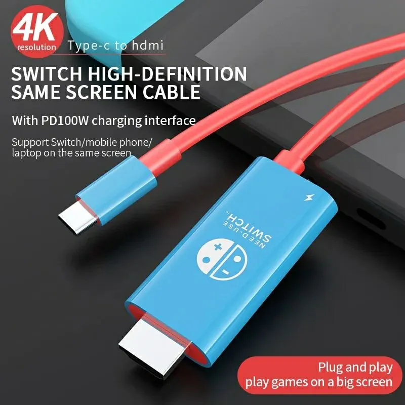 Switch Nintendo USB Type C To 4K HDMI Conversion Adapter Cable for TV  Mobile