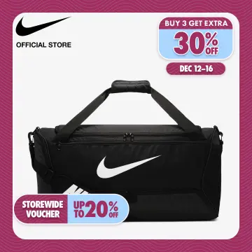 Buy Nike Brasilia Printed Duffel Bag - Blue At 31% Off