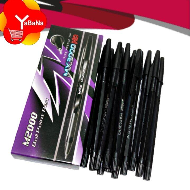 Bolpen Pulpen M2000 Mx2000Nd Pen 0.7mm Hitam isi 12 Pcs | Lazada Indonesia