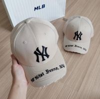 ?แท้ ?%? หมวก  MLB New York Gothic Address Ball Cap หมวก NY ปัก 161st สีครีม