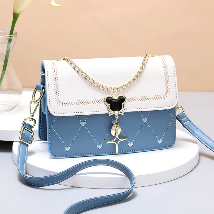 Blue & Gold Star messenger bag style purse