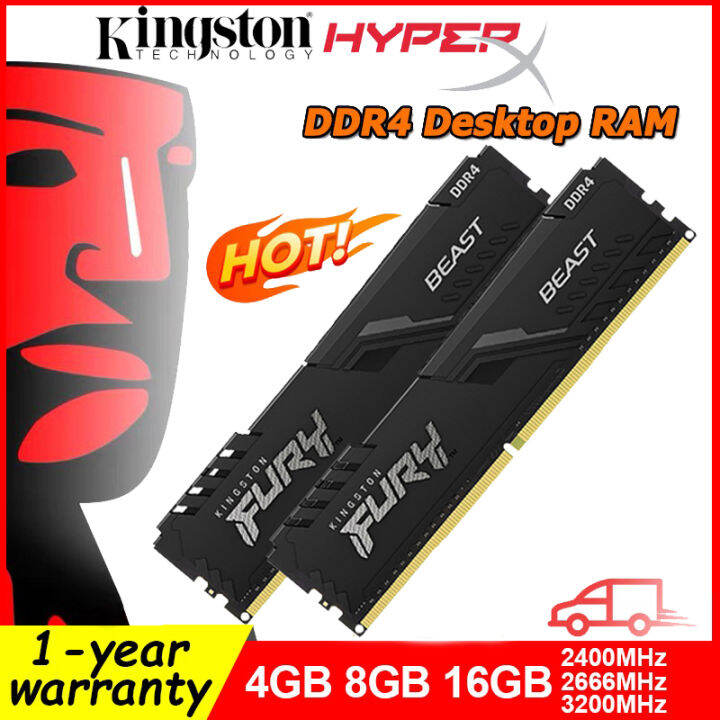 Kingston Hx424c15fb Hyperx Fury 4gb Ddr4 2400mhz 16GB Kingston
