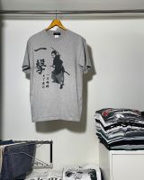 เสื้อยืดลายซามูไรญี่ปุ่นมือสอง SAMURAI A SINGLE STROKE OF THE SWORD (MADE IN JAPAN) Size L มือ2