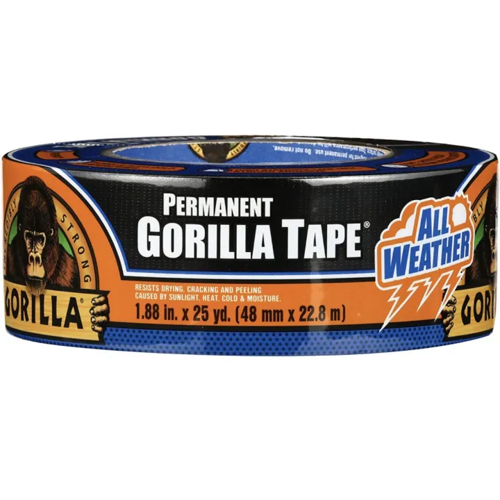 Gorilla All Weather Outdoor Waterproof Duct Tape UV and Temperature Resistant 1.88" x 25 yd