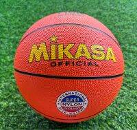 บาสเก็ตบอลยาง Mikasa รุ่น 1110 เบอร์ 7 สีส้ม ( ของแท้ 100%) ( แถมฟรีตาข่ายใส่บอล+เข็มเติมลม)