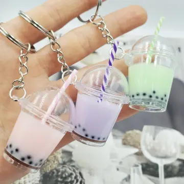 4 Boba Plush Keychain -Your Adorable Portable Bubble Tea Buddy Access