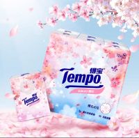 Tempo กระดาษทิชชู่กลิ่นหอมมาก หนา 4 ชั้น 1แพ็คมี 12 ห่อ