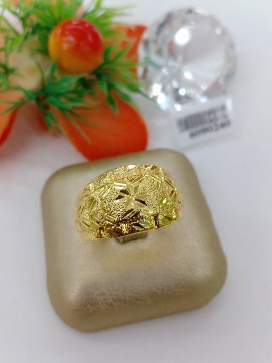 แหวนเศษทอง-แหวน24เค-คละแบบ-ไม่ลอกไม่ดำ-ราคาต่อวง