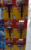 Gillette SUPER CLICK ยิลเลตต์ด้ามมีดโกนซุปเปอร์คลิก แพค6ด้าม (ขายยกแผง)