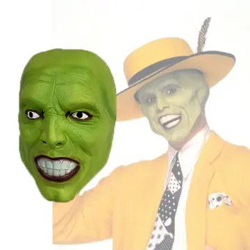 The Mask Movie Jim Carrey Cosplay Green Mask Costume Fancy Mask Halloween  Party