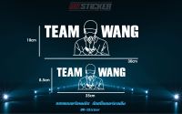 ทีมหวัง TEAM WANG  สติ๊กเกอร์ติดตกแต่งกระจกหลังรถ สติกเกอร์กันน้ำ ทนทาน