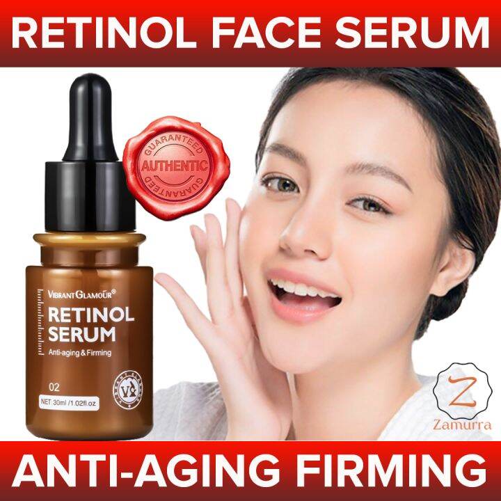 100 AUTHENTIC VIBRANT GLAMOUR RETINOL Serum for Wrinkles 30ml, Scannable QR Code, RETINOL FACE