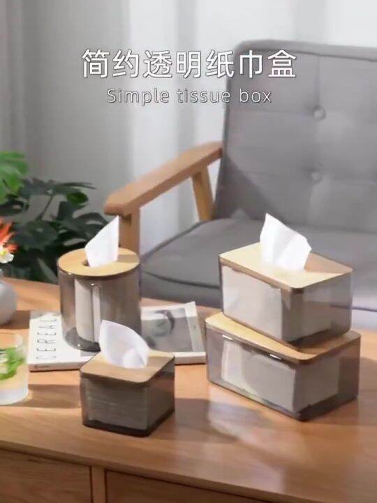 Roll Tissue Holder Box Organizer Dispenser Napkin Paper Holder Wood