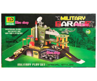 MILITARY GARAGE ชุดรางรถ ลานจอดรถ พร้อมโมเดลรถ