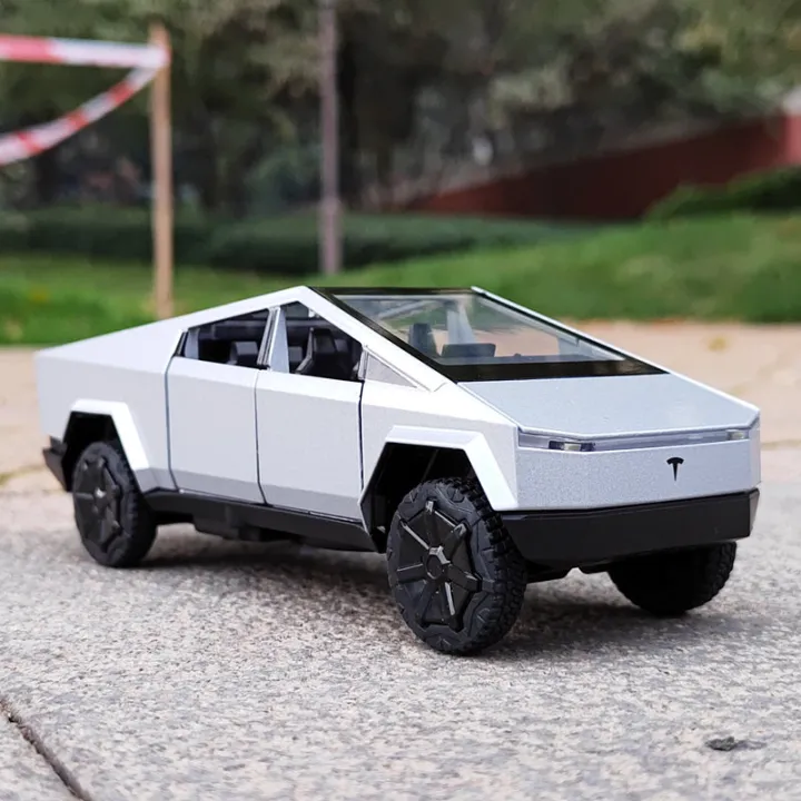 LEO Hot💥 Scale 1/32 Tesla Cybertruck Pickup Metal Diecast Alloy Toys ...